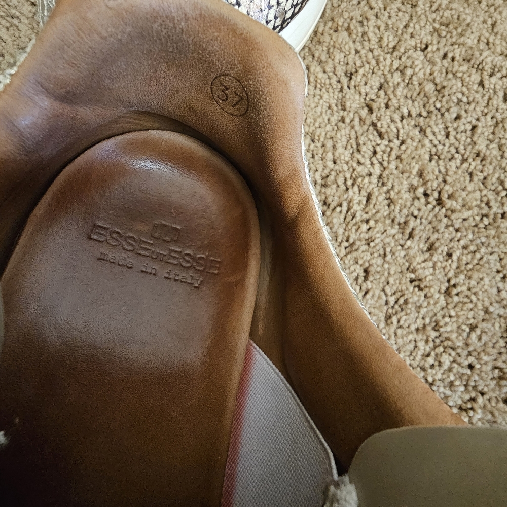 Esseutesse Lamb Leather Python Snake Sneakers Siz… - image 11